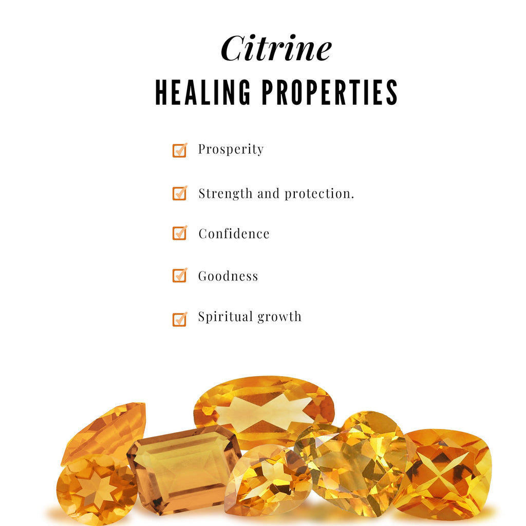 Certified Natural Citrine Diamond Half Eternity Band for Anniversary