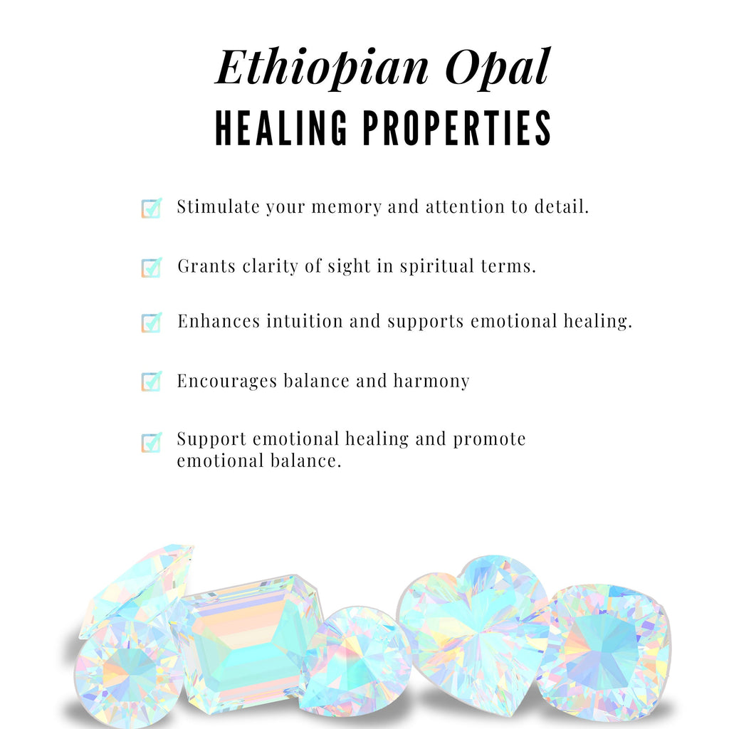 Natural Oval Ethiopian Opal Diamond Toi Et Moi Engagement Ring with Bypass Shank