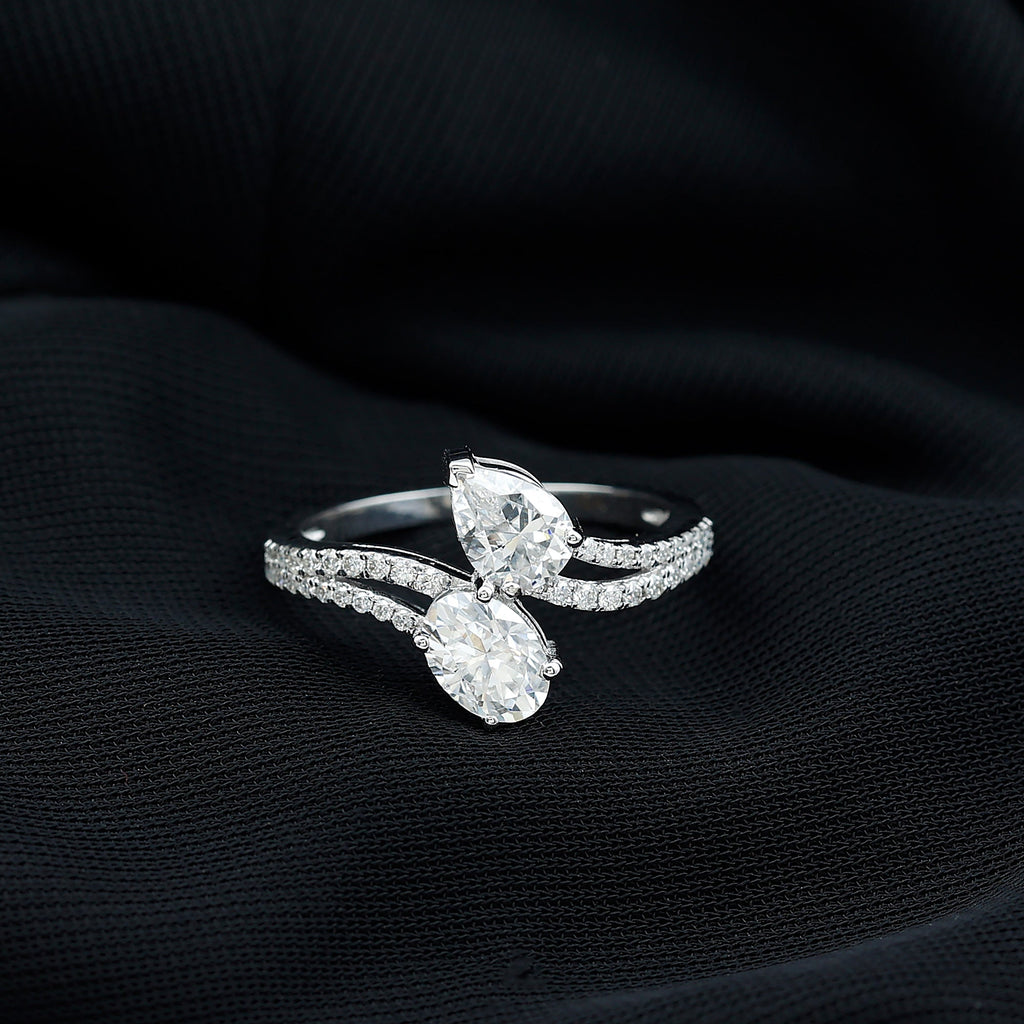 Certified Lab Grown Diamond Toi Et Moi Engagement Ring
