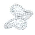 Certified Lab Diamond Toi Et Moi Designer Engagement Ring