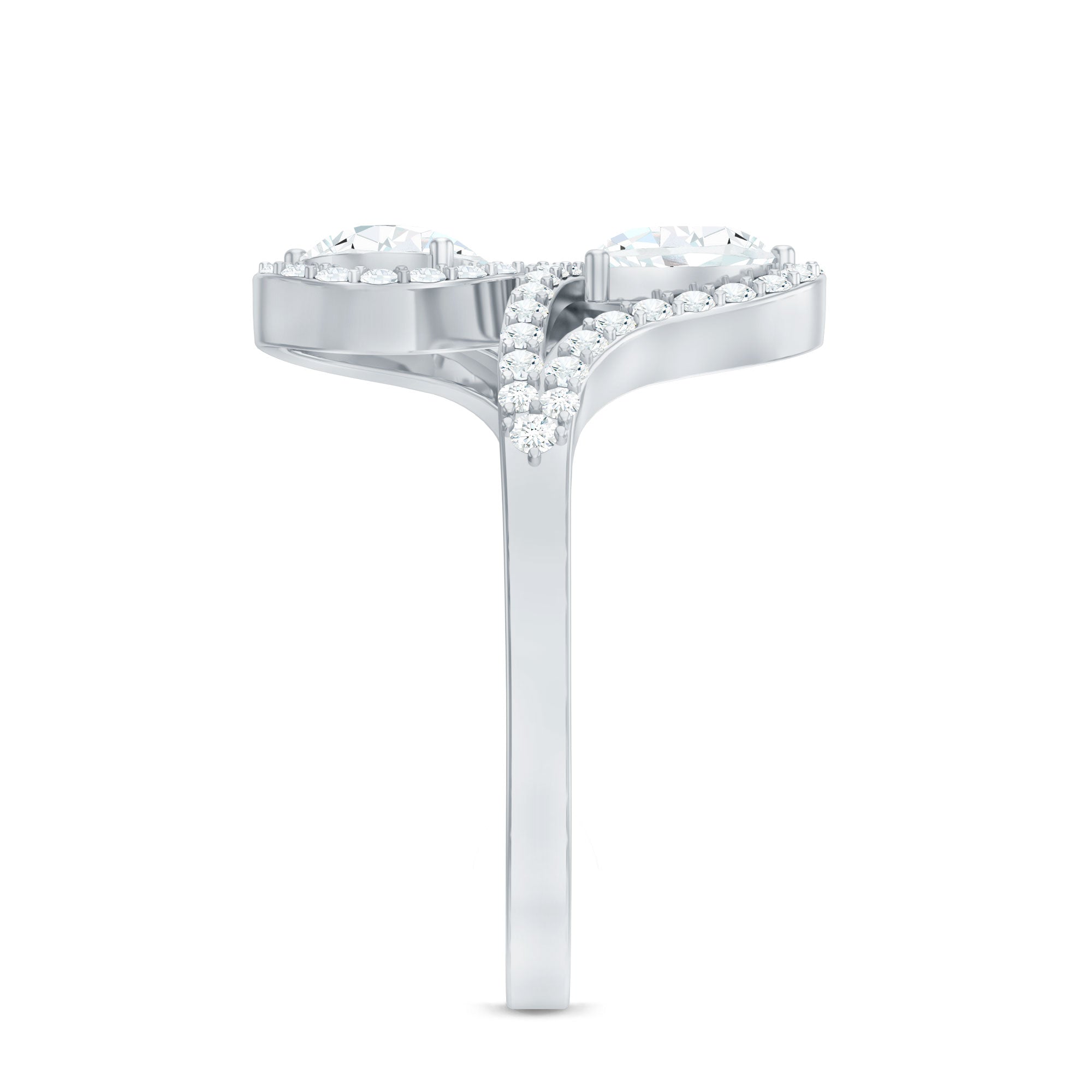 Certified Lab Diamond Toi Et Moi Designer Engagement Ring