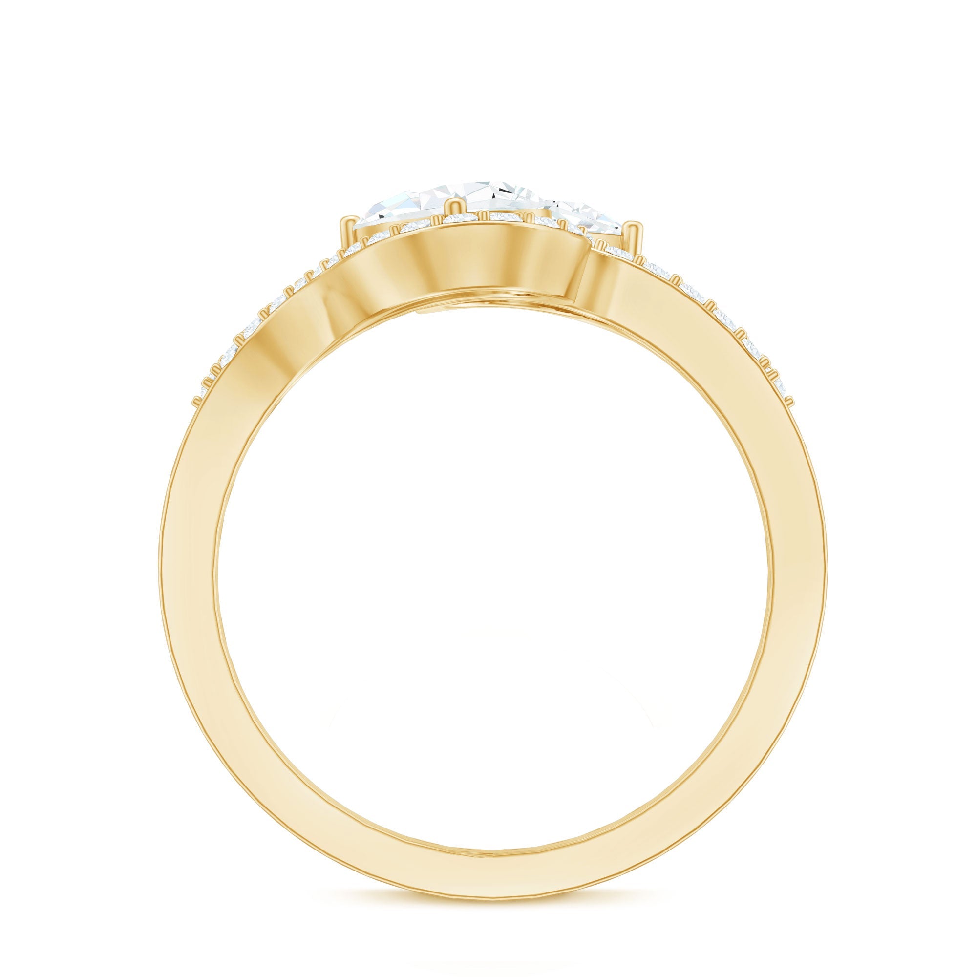 Certified Lab Diamond Toi Et Moi Designer Engagement Ring