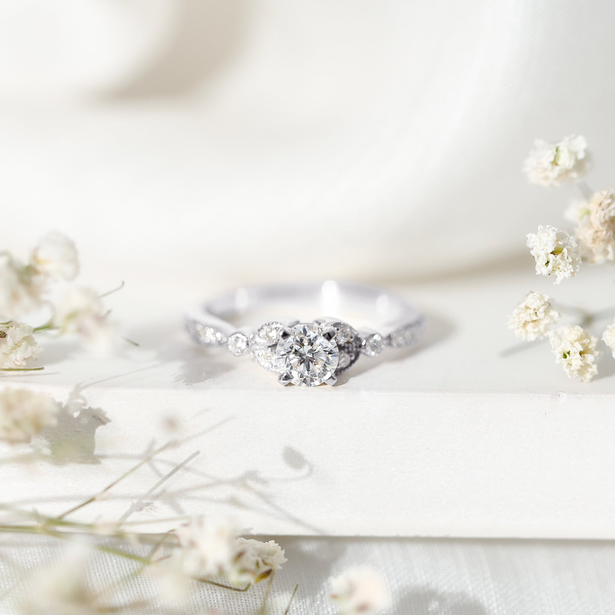 Certified Lab Grown Diamond Minimal Engagement Ring