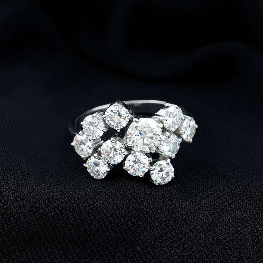 Certified Lab Grown Diamond Statement Engagement Ring for Women