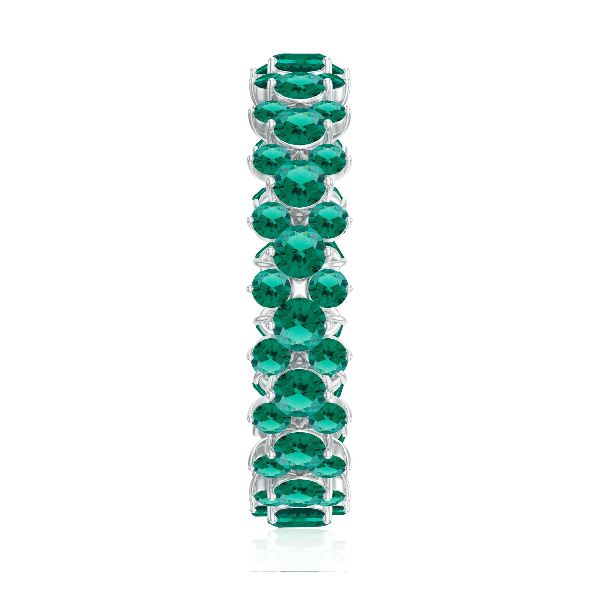 Certified Lab Grown Emerald Eternity Anniversary Band
