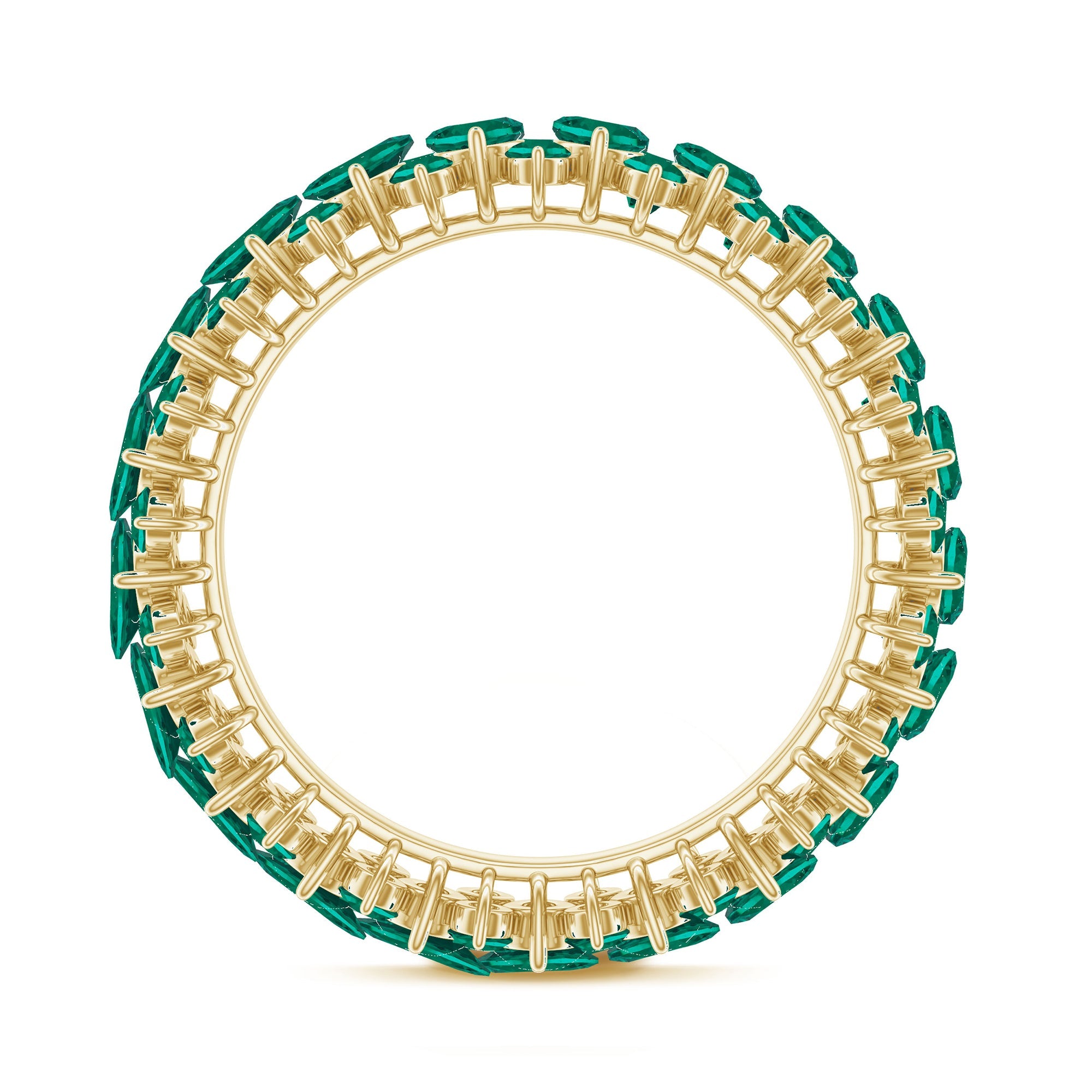 Certified Lab Grown Emerald Eternity Anniversary Band
