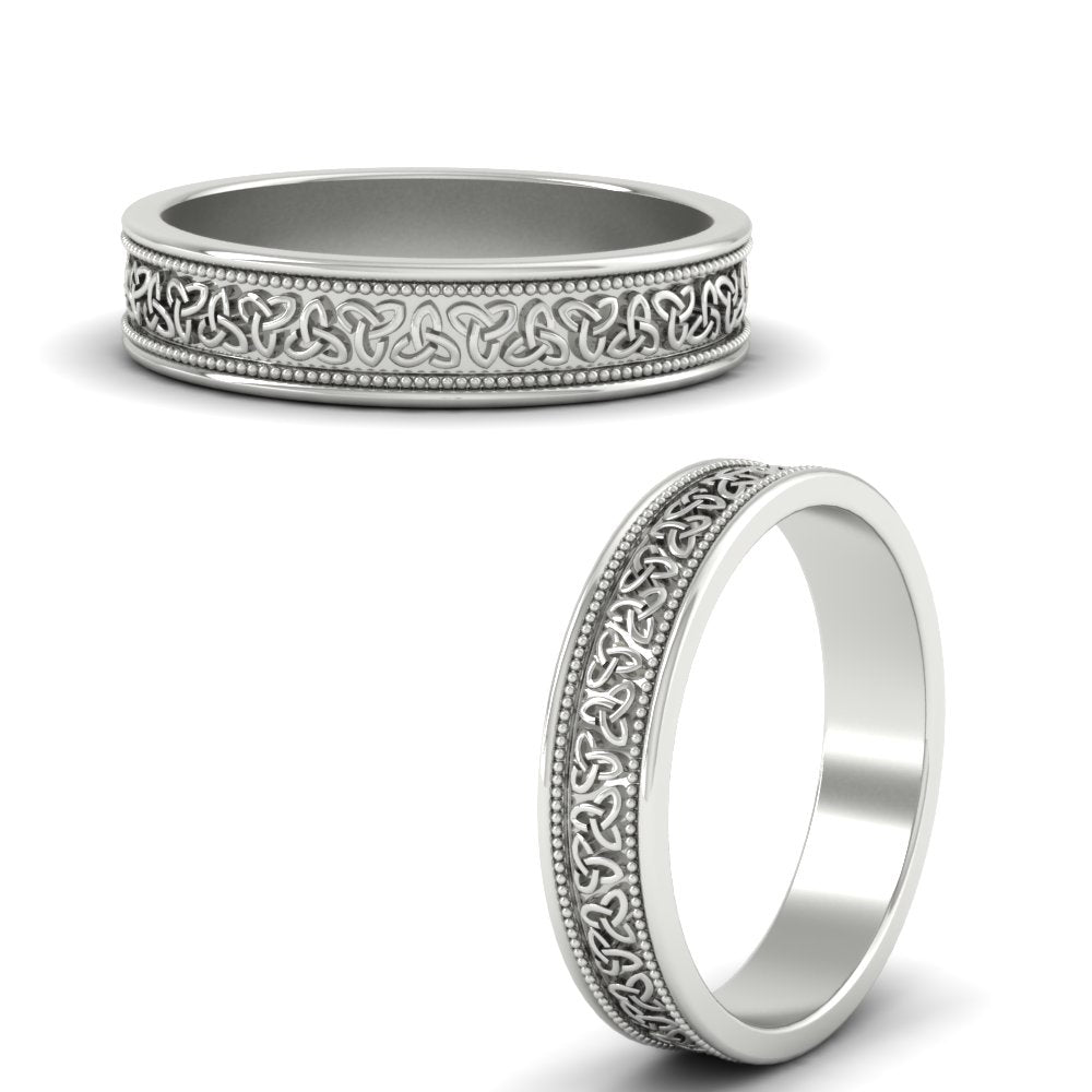 Celtic Mens Gold Band Rings