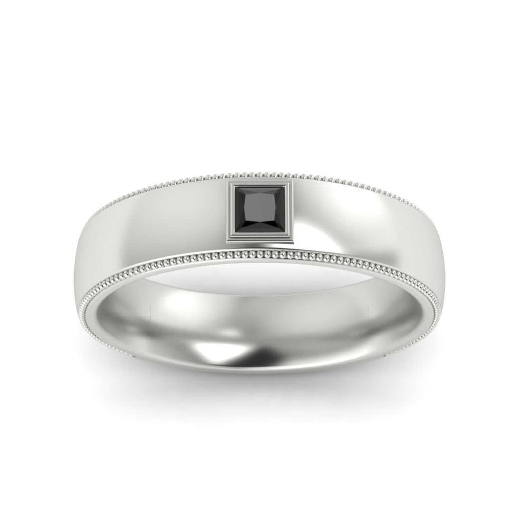 Princess Cut Mens Comfort Fit Promise Ring