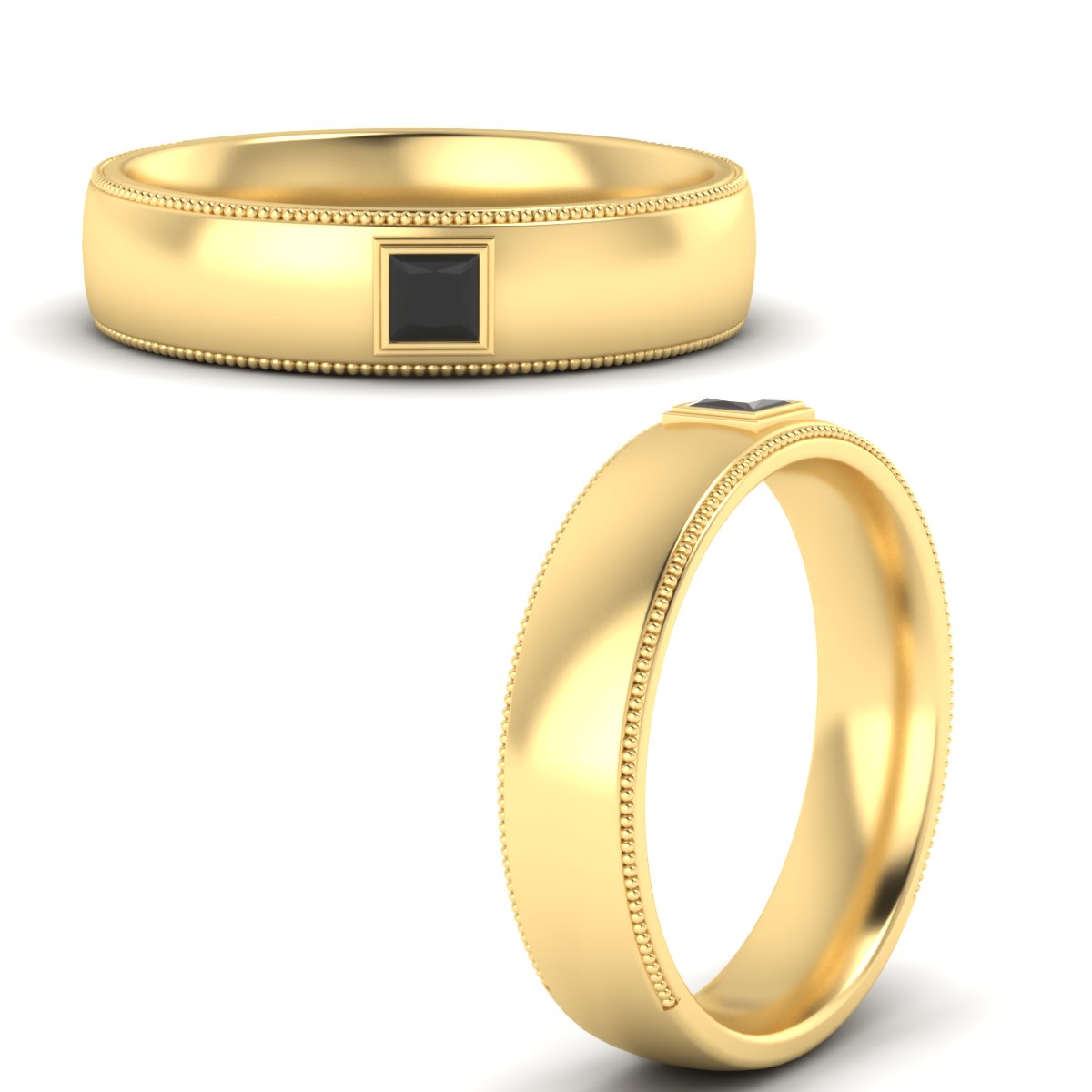 Princess Cut Mens Comfort Fit Promise Ring