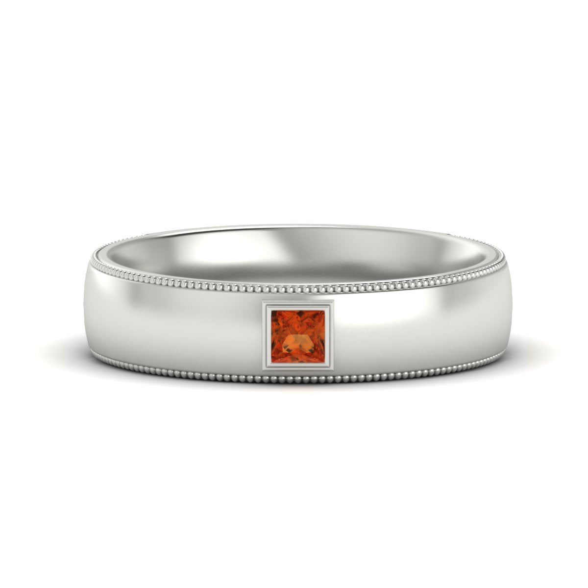 Princess Cut Mens Comfort Fit Promise Ring
