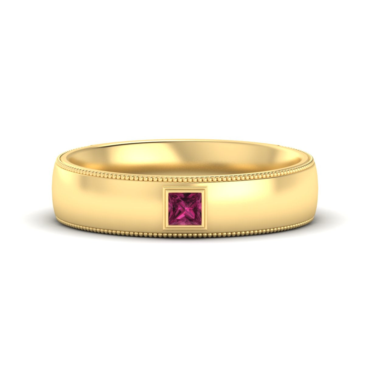 Princess Cut Mens Comfort Fit Promise Ring