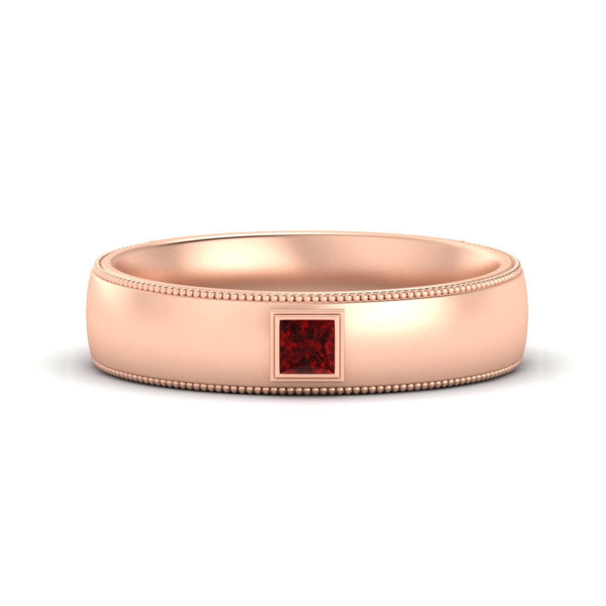 Princess Cut Mens Comfort Fit Promise Ring