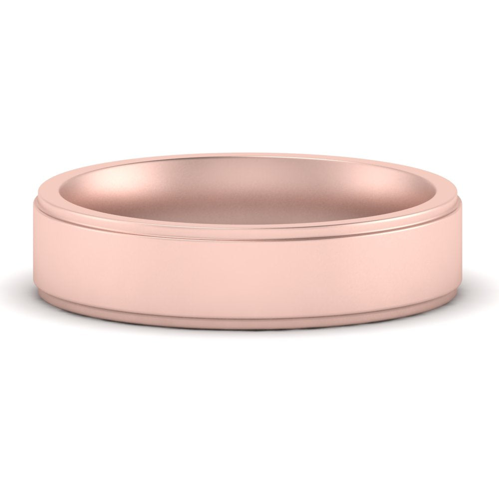 4 mm Steps Edge Comfort Fit Mens Band
