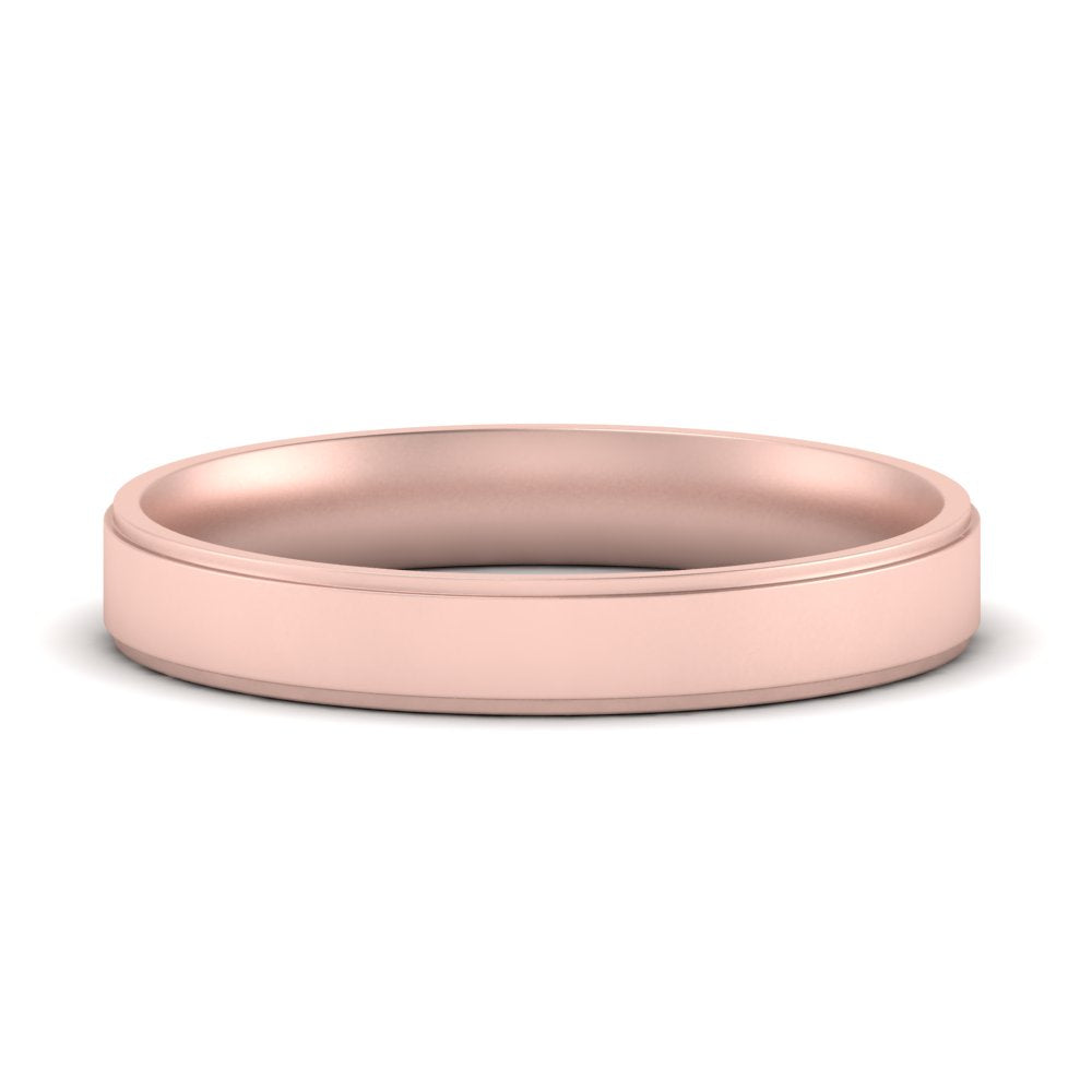 4 mm Steps Edge Comfort Fit Mens Band