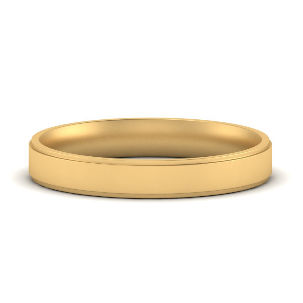 4 mm Steps Edge Comfort Fit Mens Band