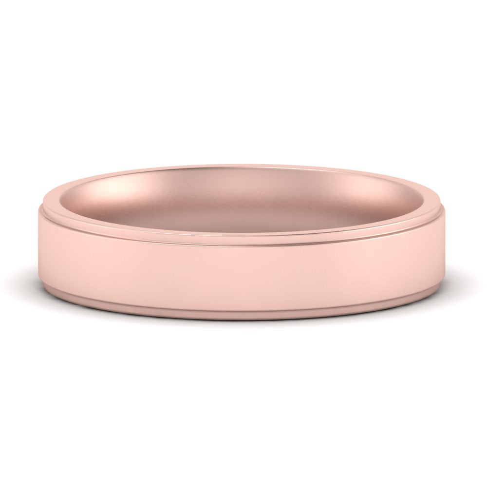 4 mm Steps Edge Comfort Fit Mens Band
